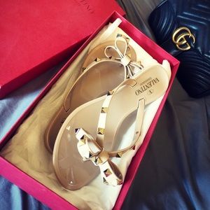 Valentino Rock Stud Flip Flops